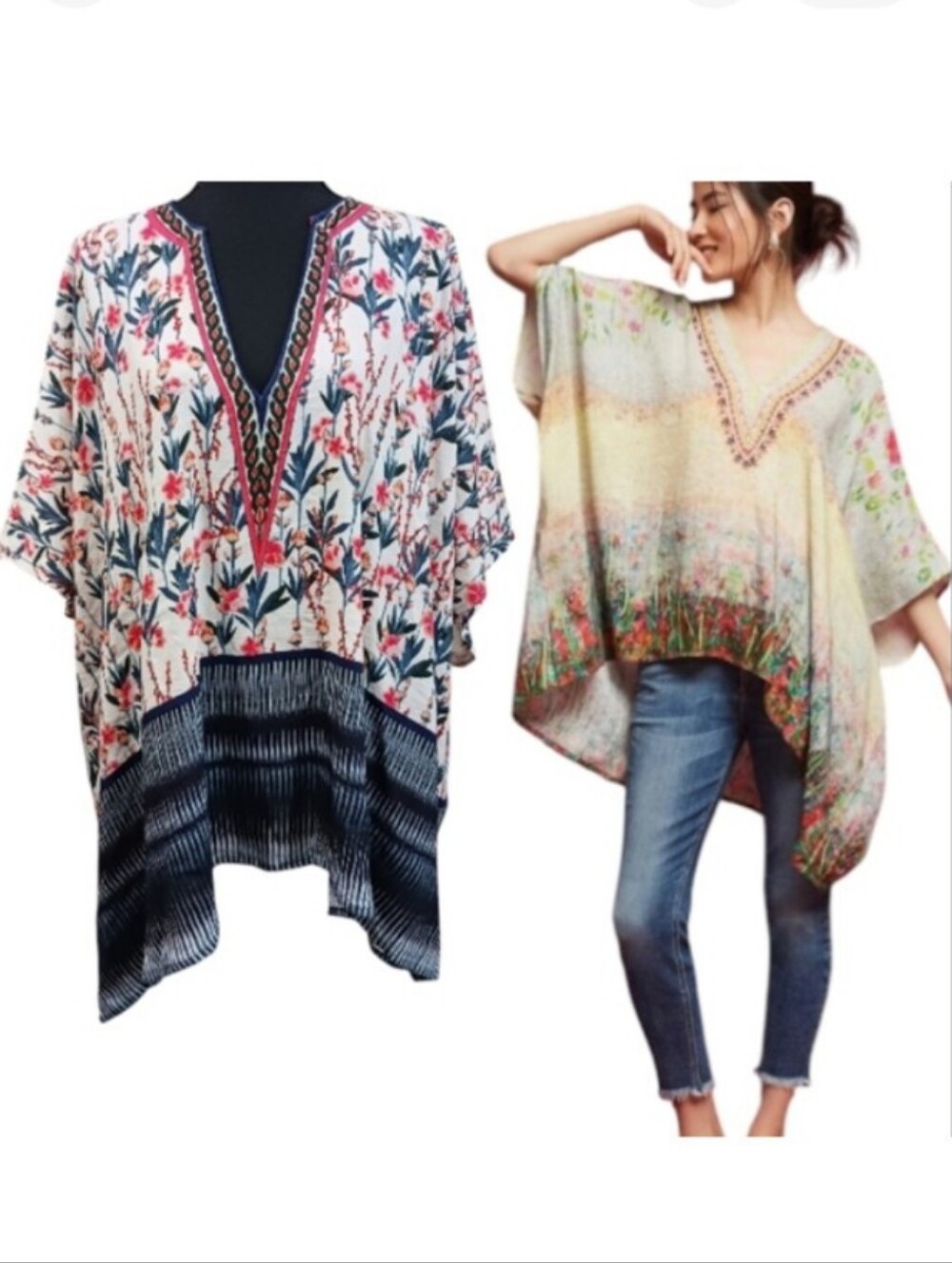 Blank London Anthropologie Tunic Caftan Top Bohemian Festival Kimono